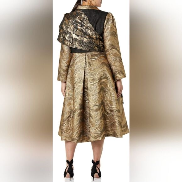 NEW Making The Cut 3 Season Jacquard Metallic Jacket w/ Elegant Wrap Size: S,LG - Picture 4 of 6